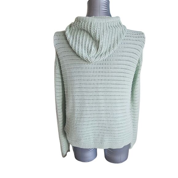 Mint Green Knit Hoodie - Picture 2 of 7